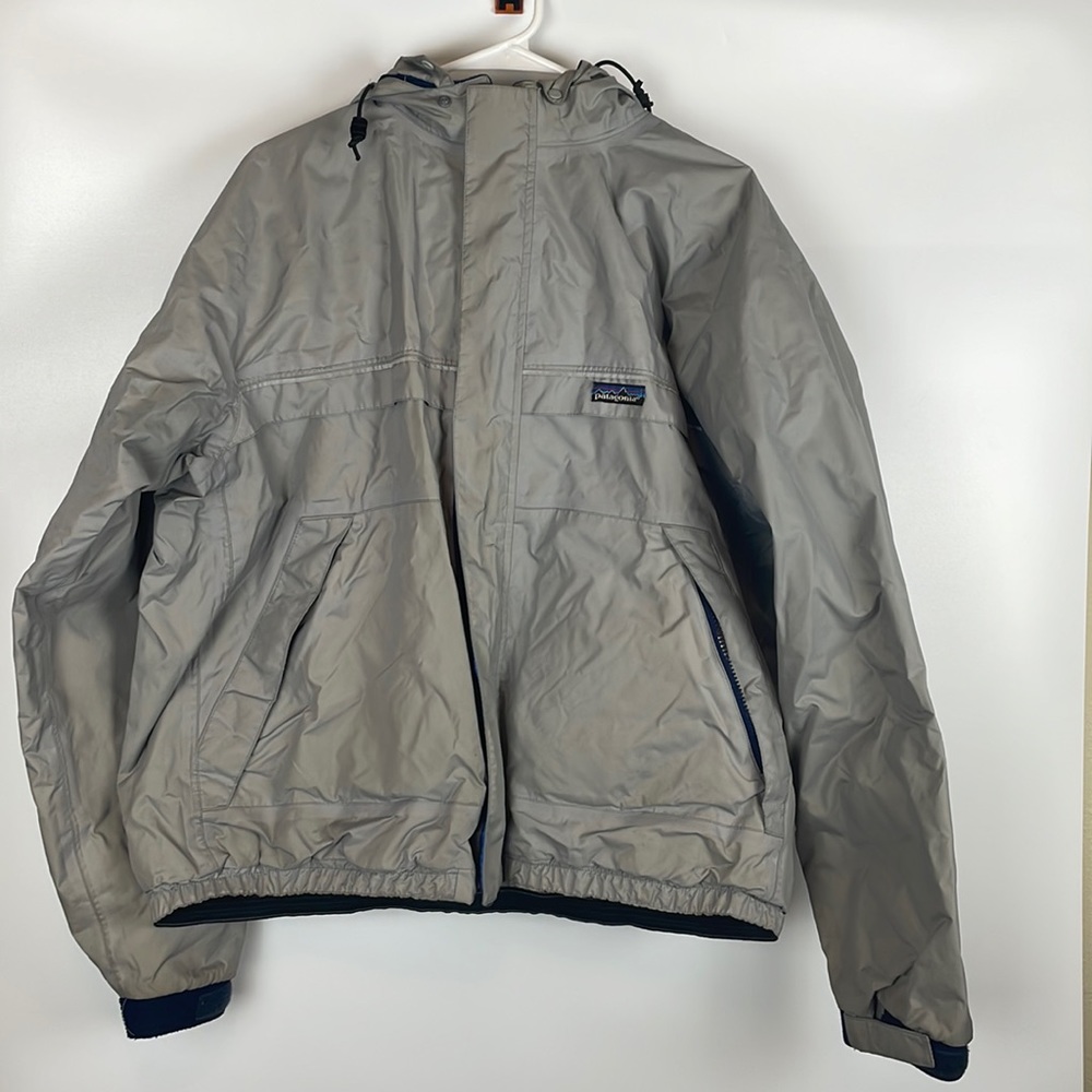 Vintage Patagonia Hooded Windbreaker - Size: Men's Large - Color: Gray